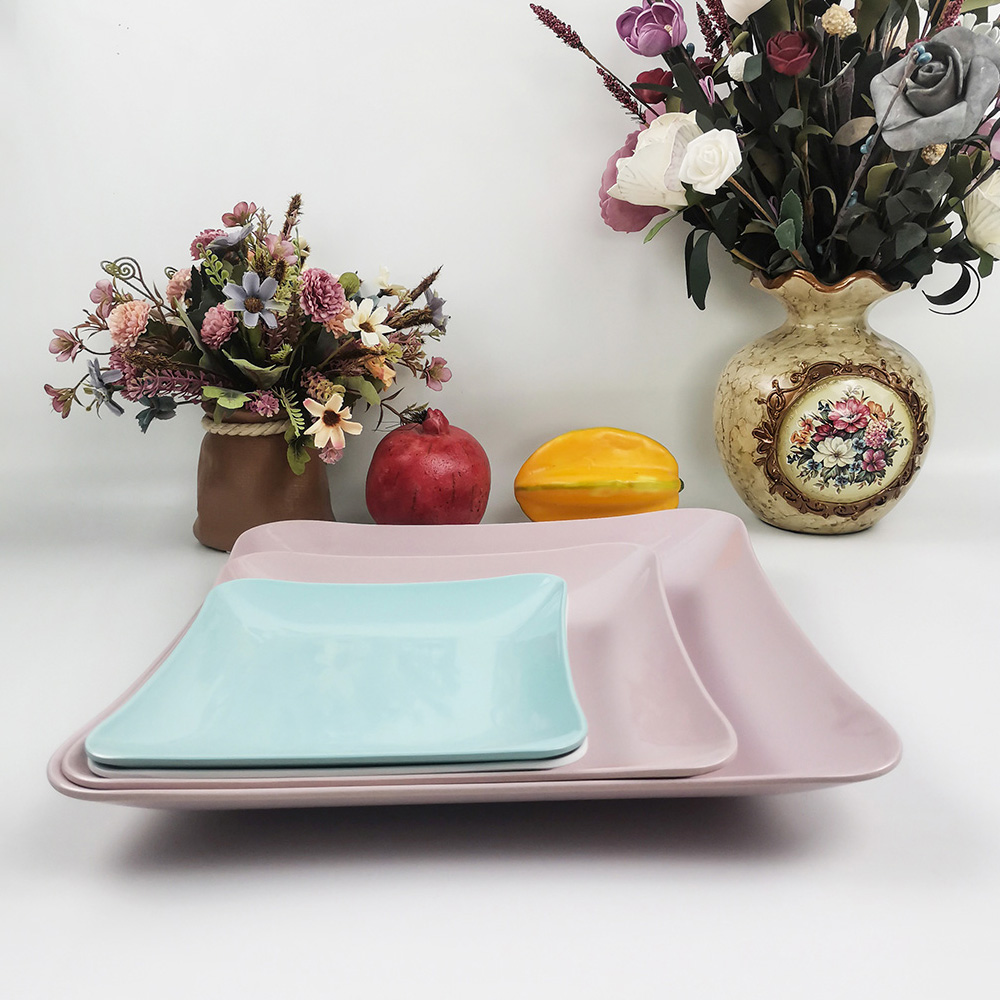 Indissolubilis Melamine Dish Square figura cenam Plates pro Restaurant