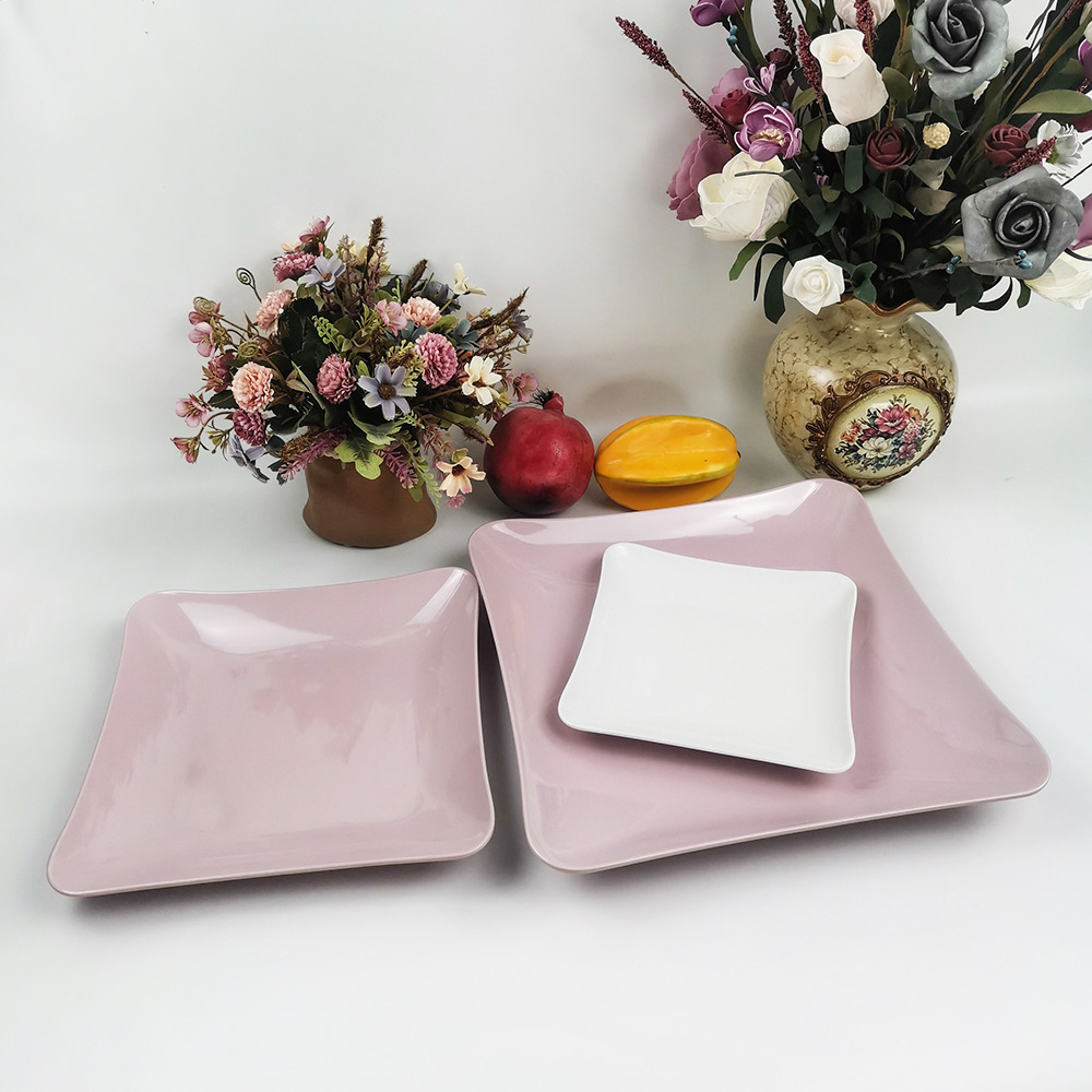 Indissolubilis Melamine Dish Square figura cenam Plates pro Restaurant