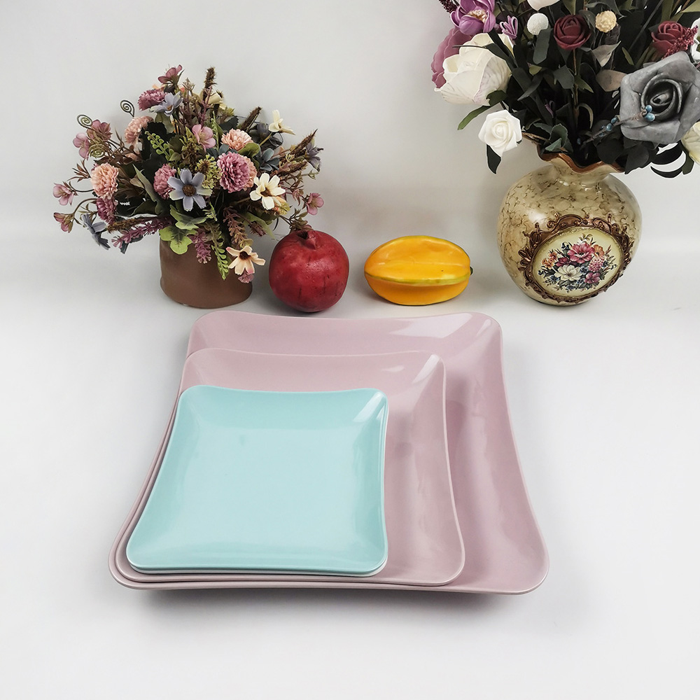 Indissolubilis Melamine Dish Square figura cenam Plates pro Restaurant
