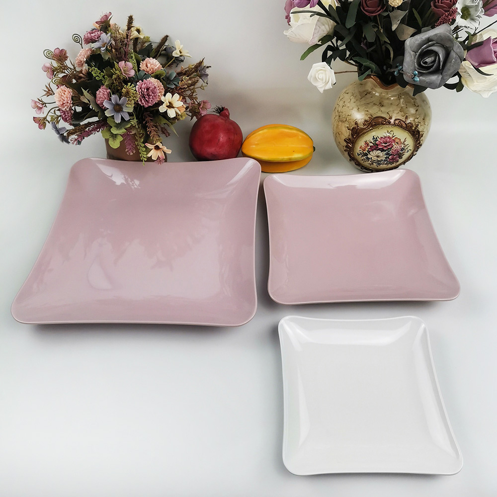 Indissolubilis Melamine Dish Square figura cenam Plates pro Restaurant