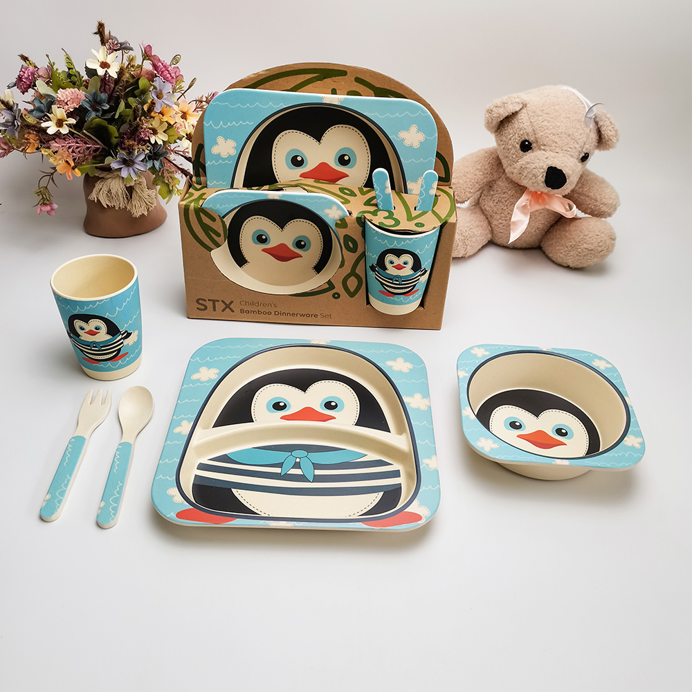 High Quality Birthday Baby Feeding Set Tableware, Plastic Set Tableware