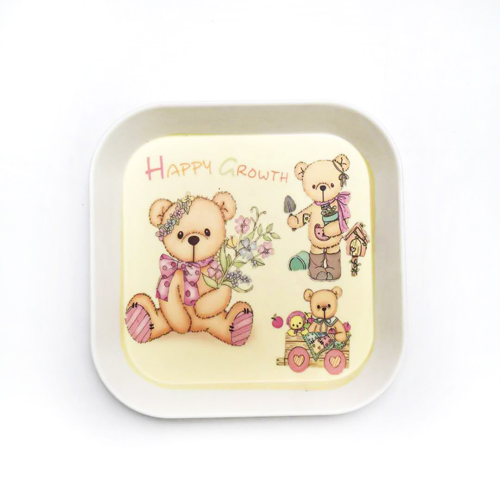 15.2*15.2*2CM Custom Multiple Designs Cut children Small Square Tray